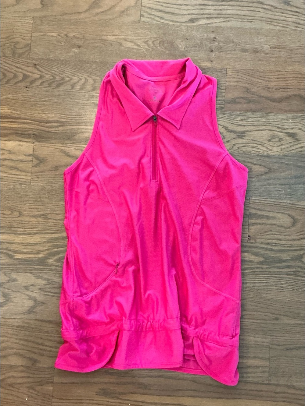 Outdoors Sleeveless Wick-It Quarter Zip Polo